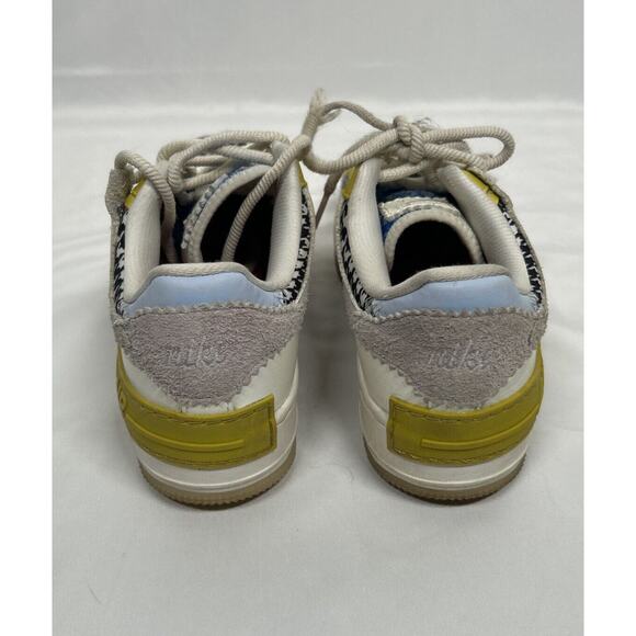 Nike AF1 Shadow Air Force Q Patchwork Houndstooth DM8076-100 Size 5.5 - Picture 3 of 5